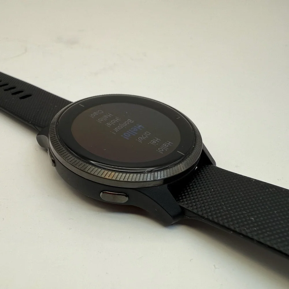 Garmin Venu GPS Smartwatch Black AMOLED Fitness‎ Watch Tested Working Charger